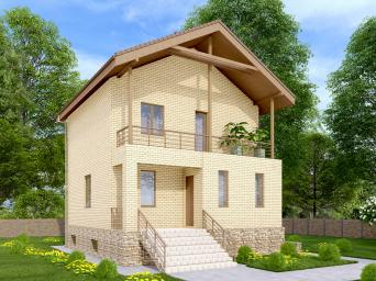 Двухэтажный дом с подвалом, балконом и четырьмя спальнями